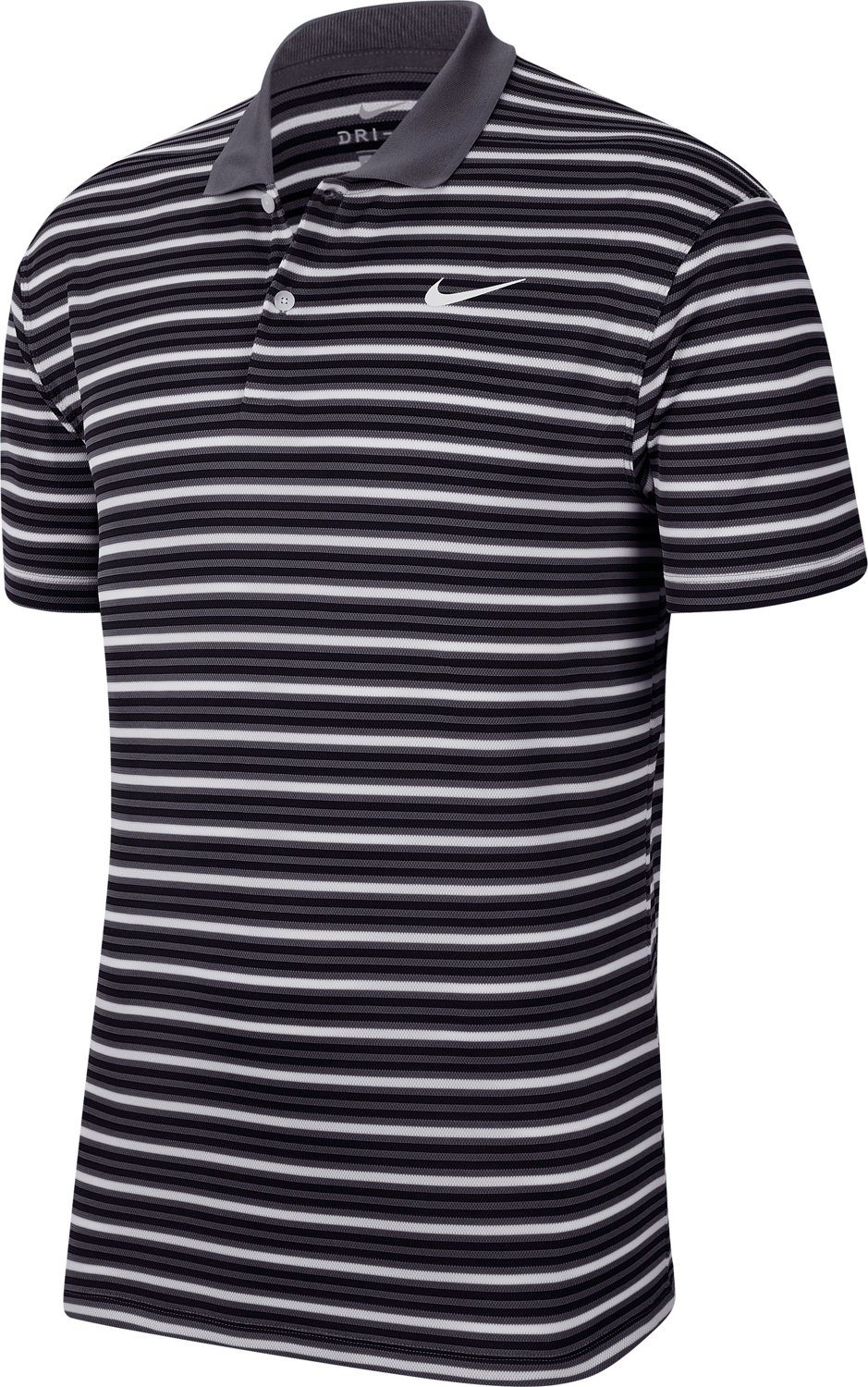 Nike Men's DriFIT Victory Stripe Golf Polo Shirt Academy