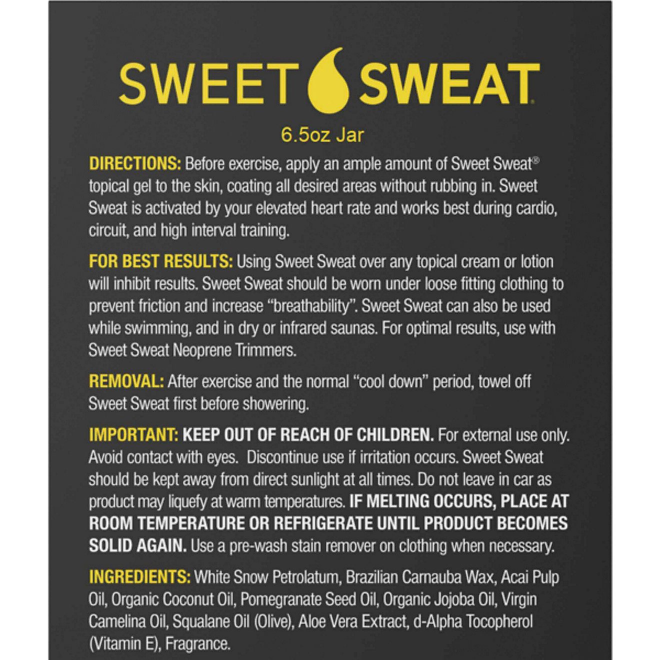 Sports Research Sweet Sweat 6.5 oz Workout Gel Original Jar                                                                      - view number 2
