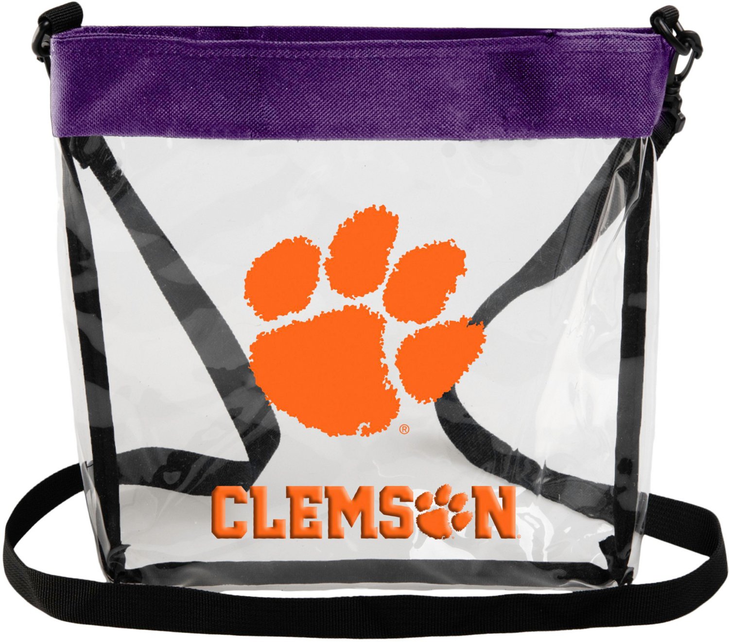 Forever Collectibles Clemson University Clear Long Strap Tote