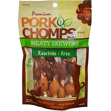 Scott Pet Premium Pork Chomps Meaty Skewers 6-Pack                                                                              