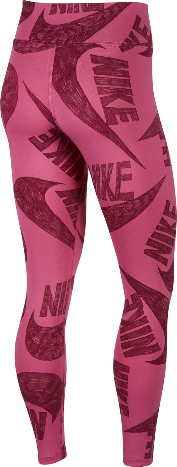 nike leggings with checks all over