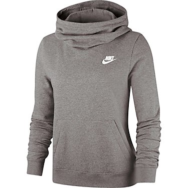 Nike Women's Sportswear Funnel-Neck Club Fleece Hoodie Sweatshirt