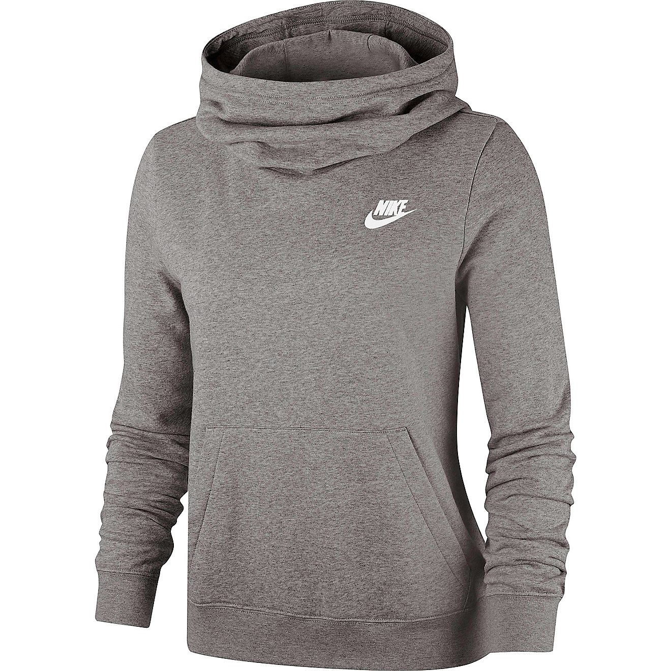 Nike Women's  Sportswear Funnel-Neck Club Fleece Hoodie Sweatshirt                                                               - view number 1