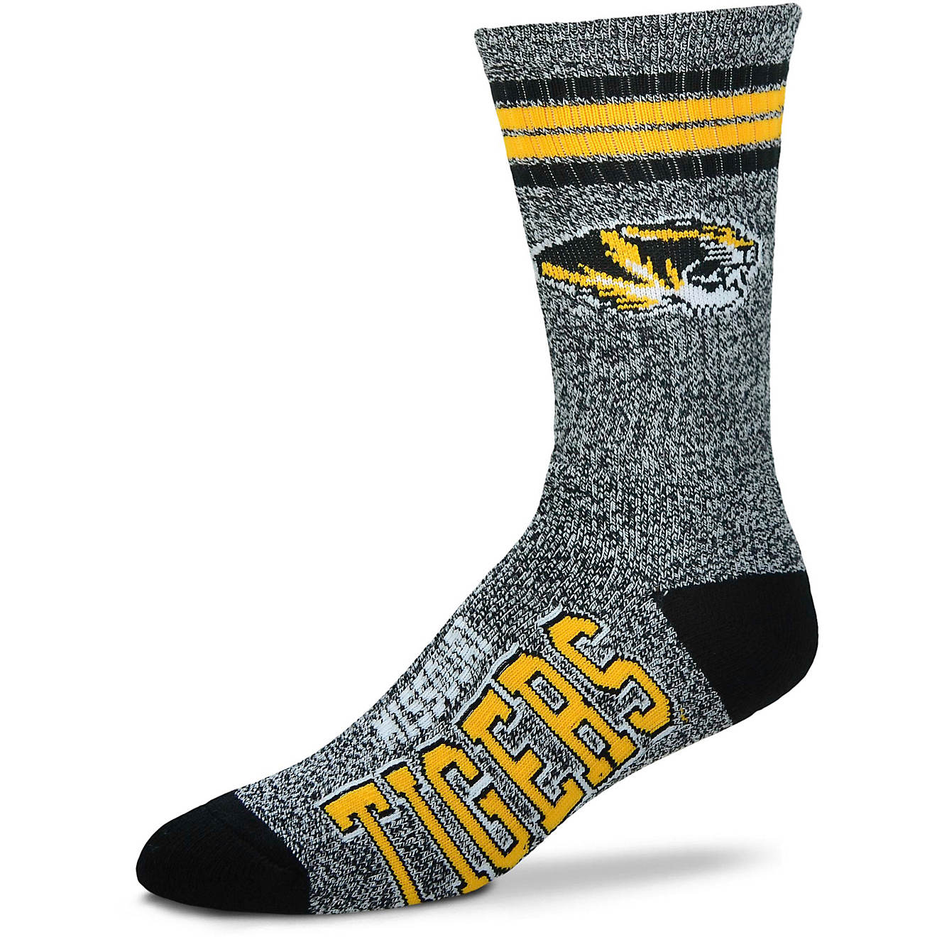 For Bare Feet University of Missouri Got Marbled Crew Socks                                                                      - view number 1