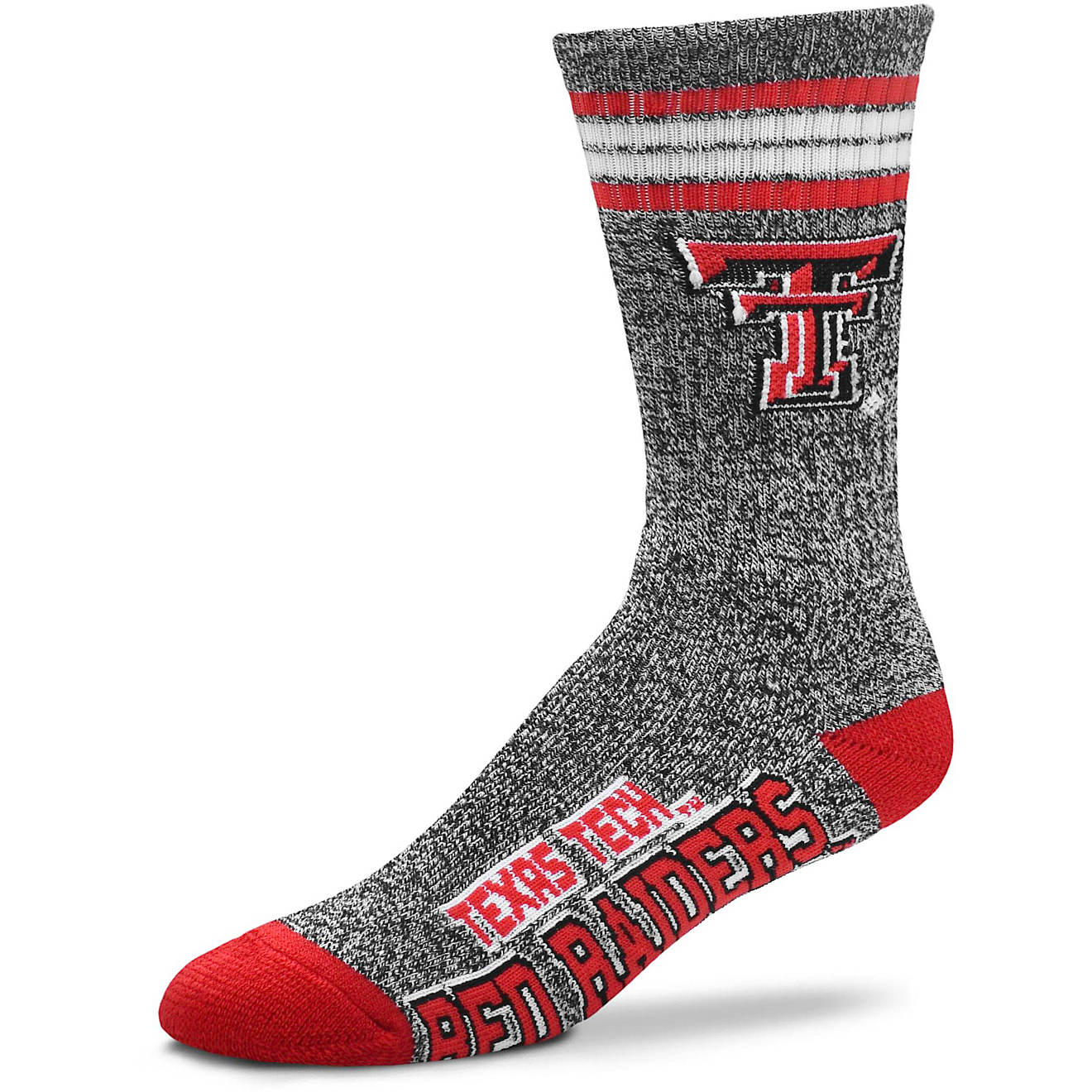 For Bare Feet Texas Tech University Got Marbled Crew Socks                                                                       - view number 1