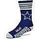 For Bare Feet Youth Dallas Cowboys 4-Stripe Deuce Crew Socks                                                                     - view number 1 image