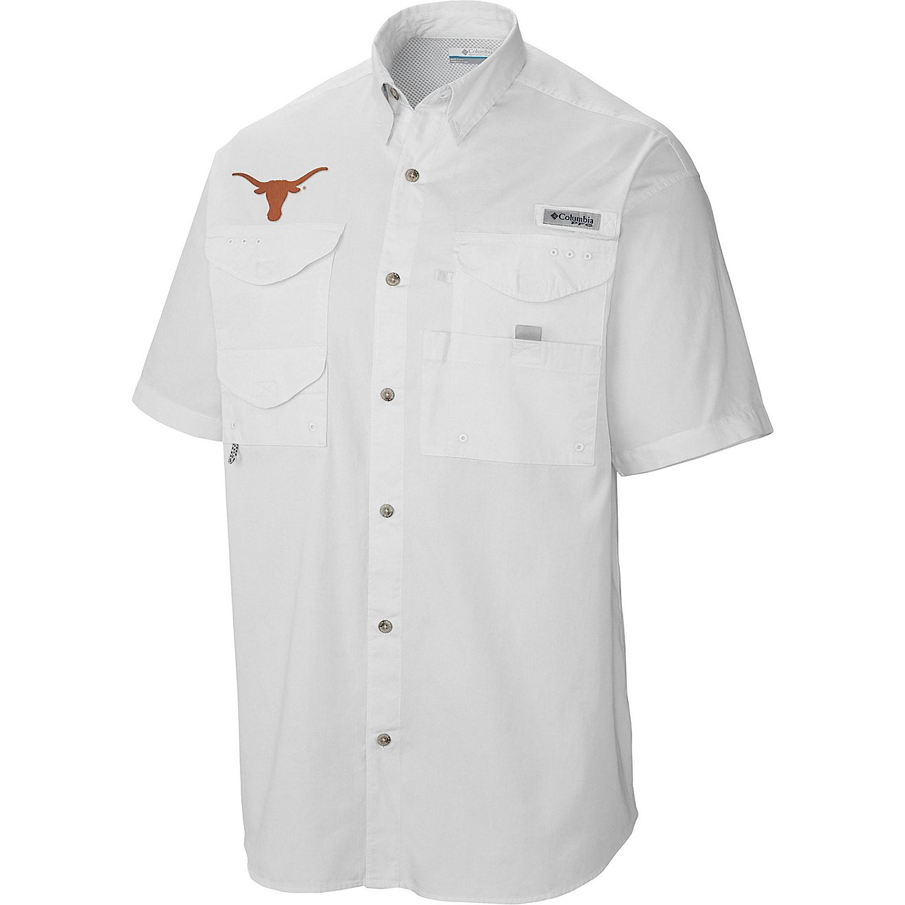 Columbia Sportswear Men's University of Texas Tamiami Button-Down Short Sleeve Shirt                                             - view number 1