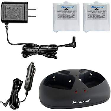Midland AVP6 Dual Desktop Charger and Battery 2-Pack                                                                            