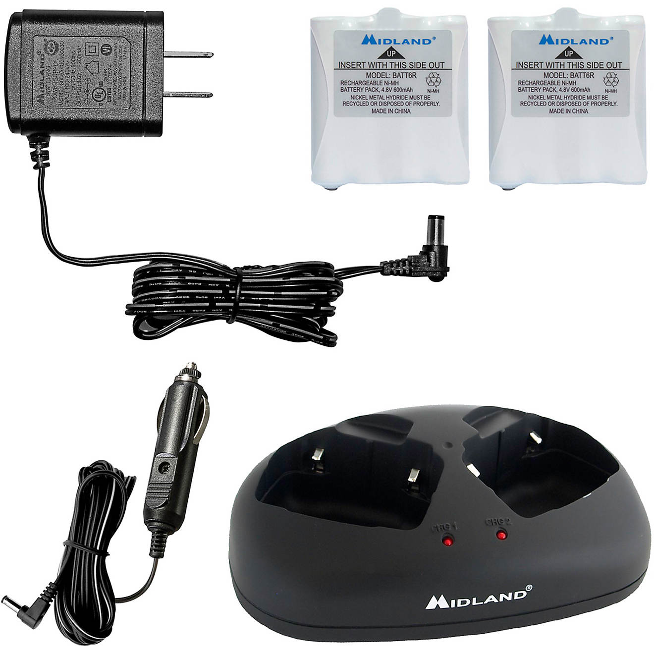 Midland AVP6 Dual Desktop Charger and Battery 2-Pack                                                                             - view number 1
