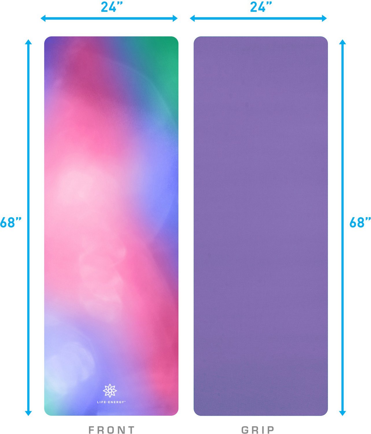 Life Energy Deluxe 6mm Reversible Yoga Mat Hatha Academy