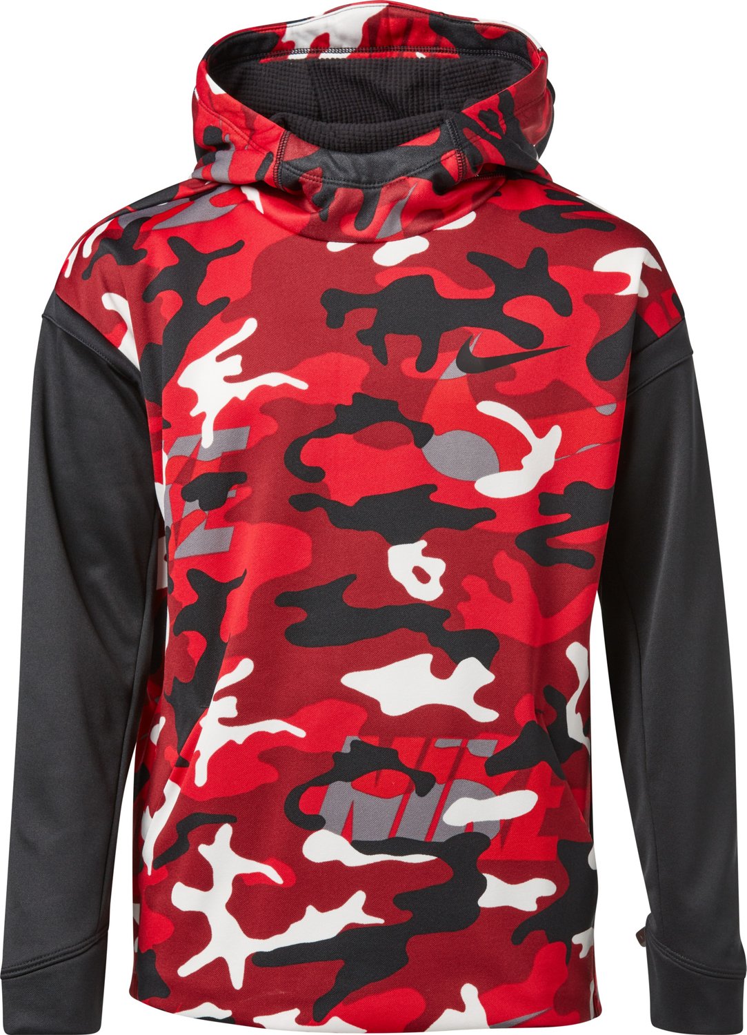nike camo hoodie red