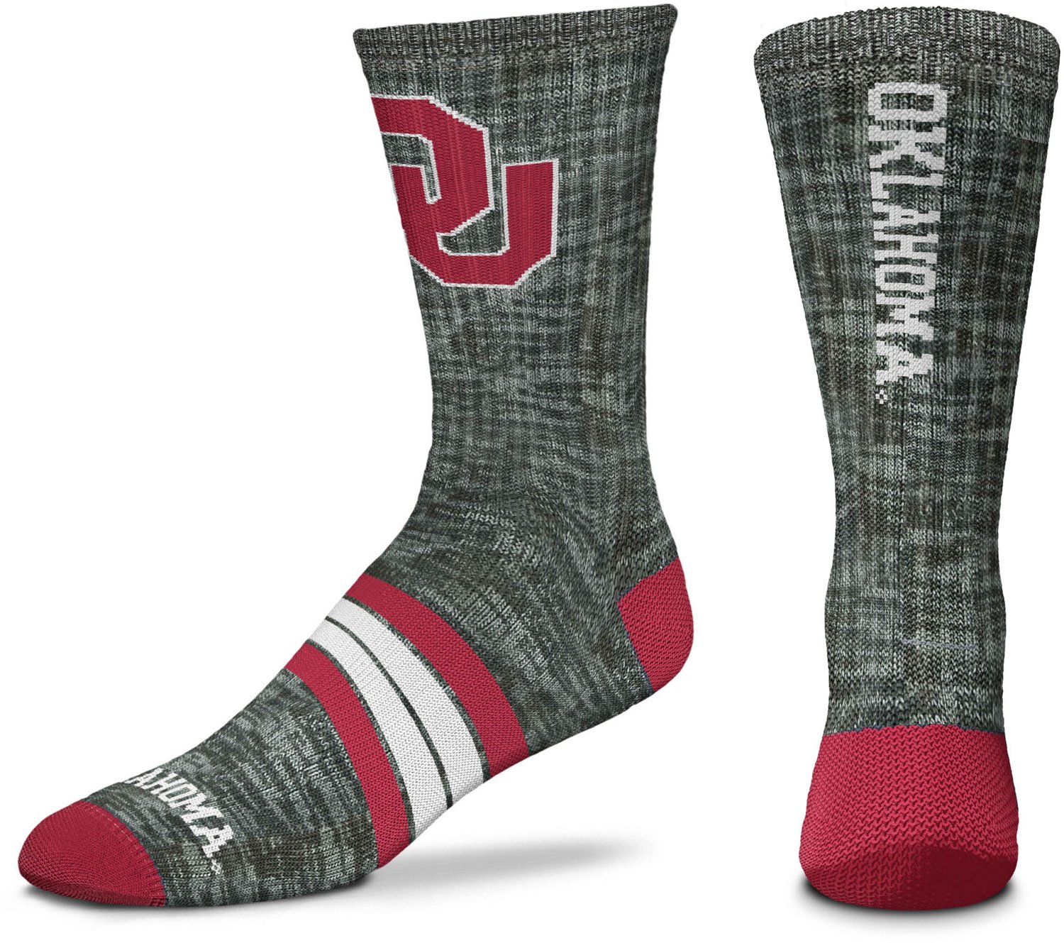 For Bare Feet University of Oklahoma Quad Crew Socks | Academy