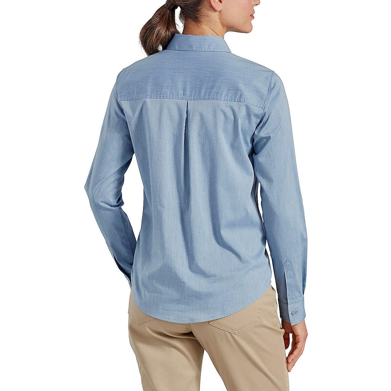Dickies Women's Stretch Poplin Long Sleeve Work Shirt                                                                            - view number 2