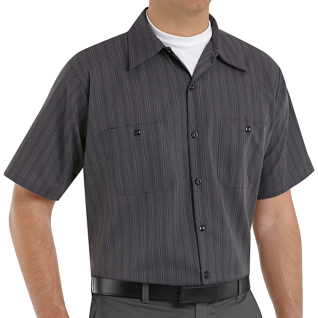 Red Kap Men's Industrial Stripe Work Shirt                                                                                       - view number 1