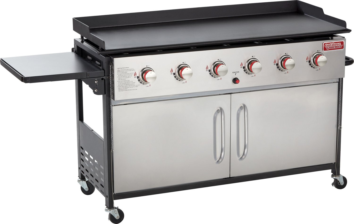 Outdoor Gourmet 6Burner Stainless Steel Propane Griddle Academy