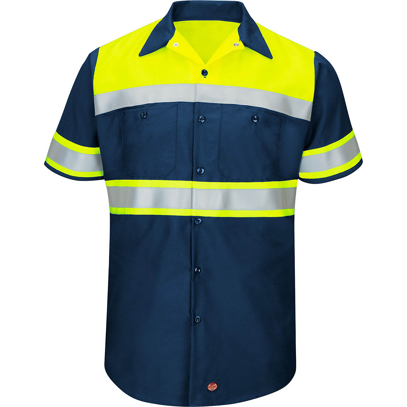 Red Kap Men's Hi-Visibility Colorblock Ripstop Type O Class 1 Work Shirt                                                         - view number 1