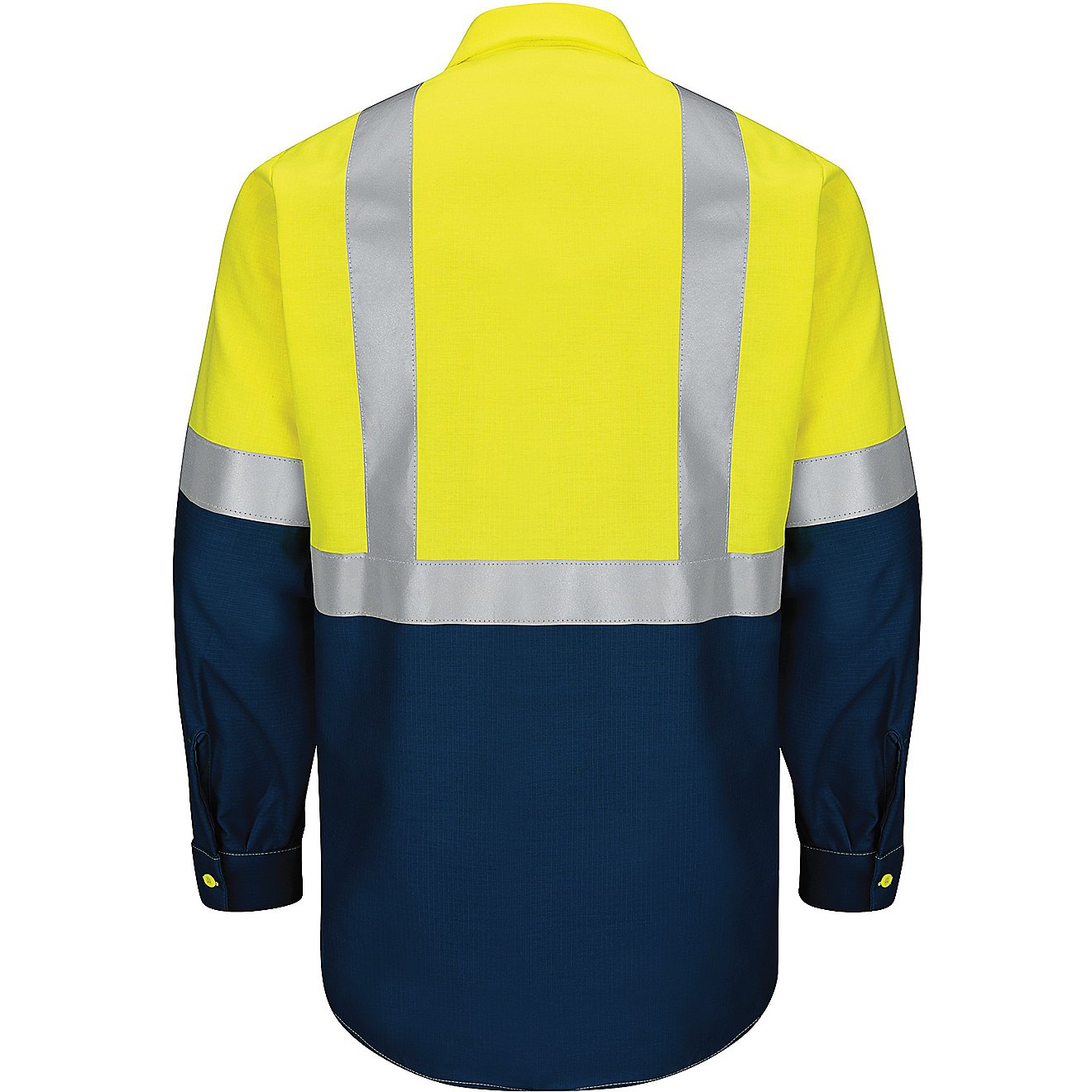 Red Kap Men's Hi-Visibility Colorblock Ripstop Type R Class 2 Work Shirt                                                         - view number 2