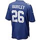 Nike Men's New York Giants Saquon Barkley 26 Game Jersey                                                                         - view number 1 image