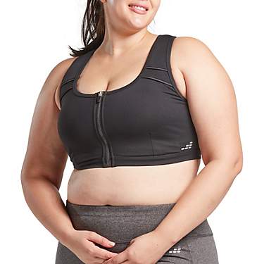 BCG Women's High Support Zip-Front Plus Size Sports Bra                                                                         