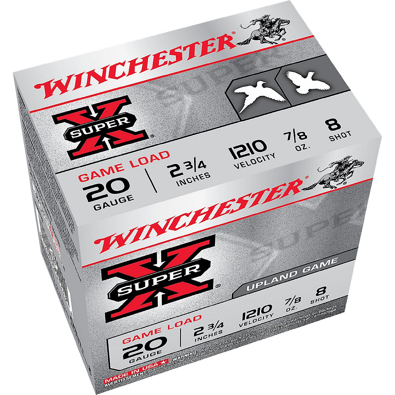Winchester Super-X Lead Shot Dove & Game Load 20 Gauge 8 Shot Shotshells                                                         - view number 2