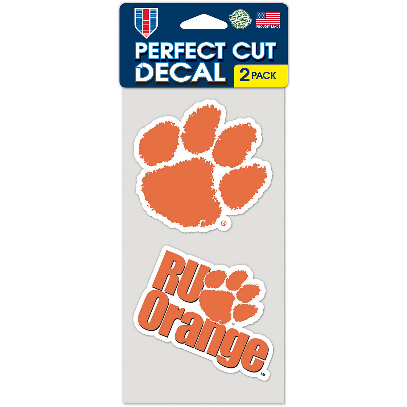 WinCraft Clemson University 4 in x 4 in Decals 2-Pack                                                                            - view number 1