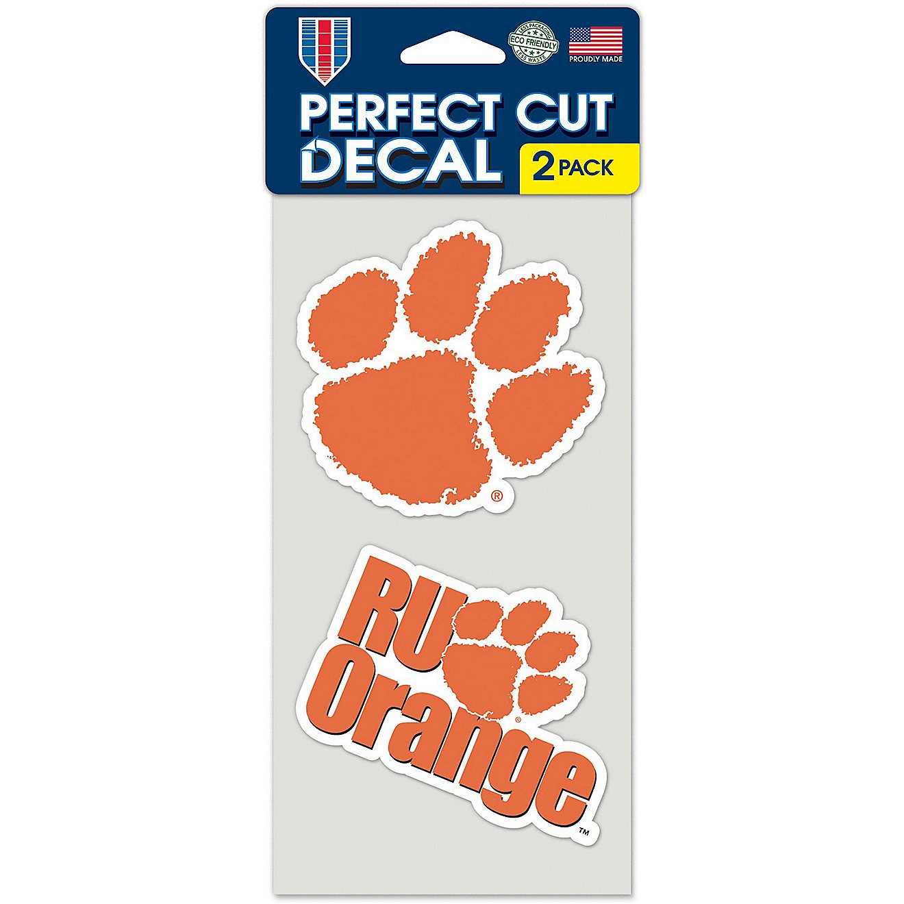 WinCraft Clemson University 4 in x 4 in Decals 2-Pack                                                                            - view number 1