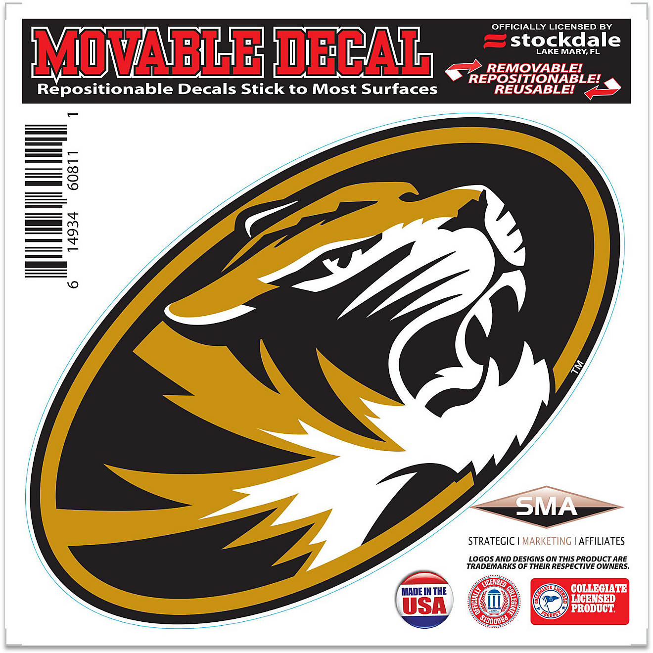 WinCraft University of Missouri All-Surface Decal                                                                                - view number 1