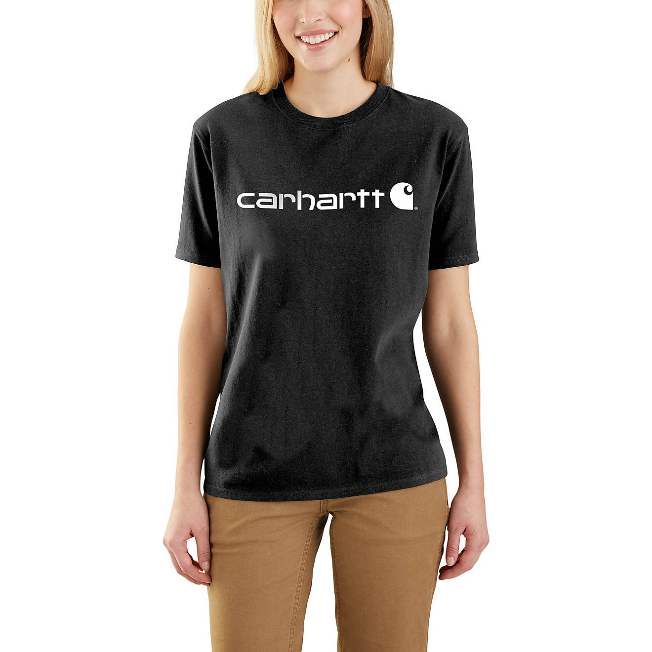 Carhartt Women's WK195 Logo Workwear T-shirt                                                                                     - view number 1