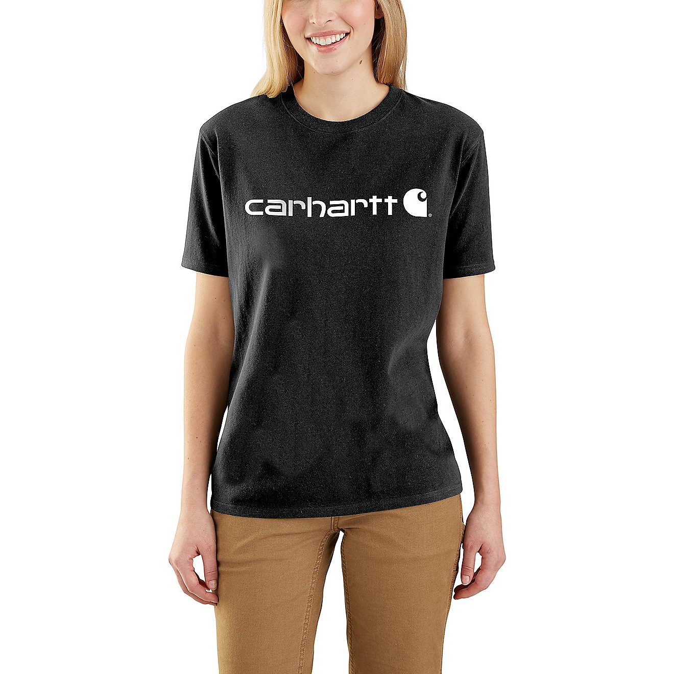 Carhartt Women's WK195 Logo Workwear T-shirt                                                                                     - view number 1