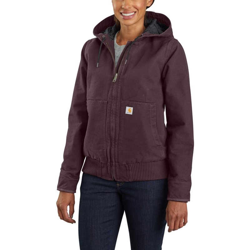 Carhartt Women's Duck Quilt-Lined Active Jacket Purple, X-Large - Women's Athletic Jackets at Academy Sports product image