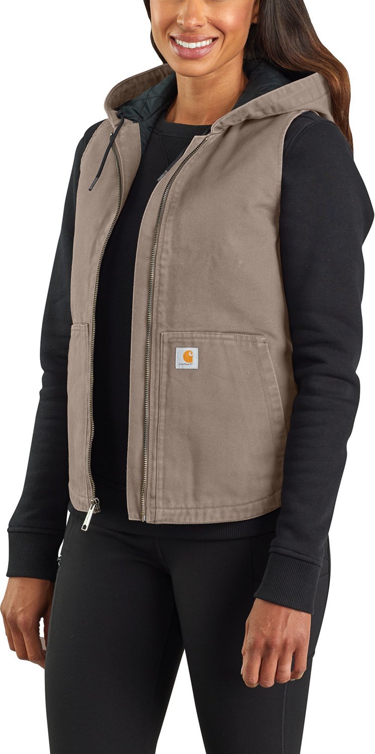 Carhartt Women's Washed Duck Insulated Mock Neck Vest | Academy