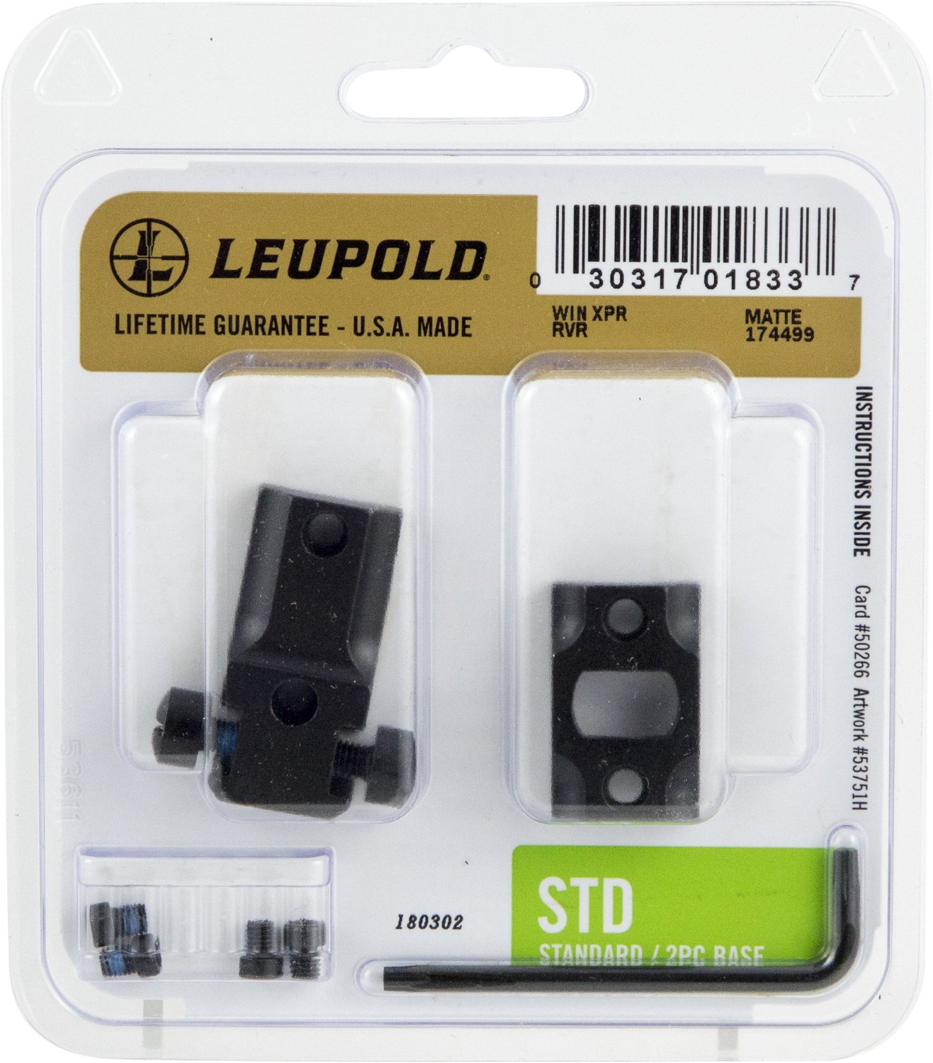 Leupold 174499 Standard Style 2Piece Base for Winchester XPR RVR
