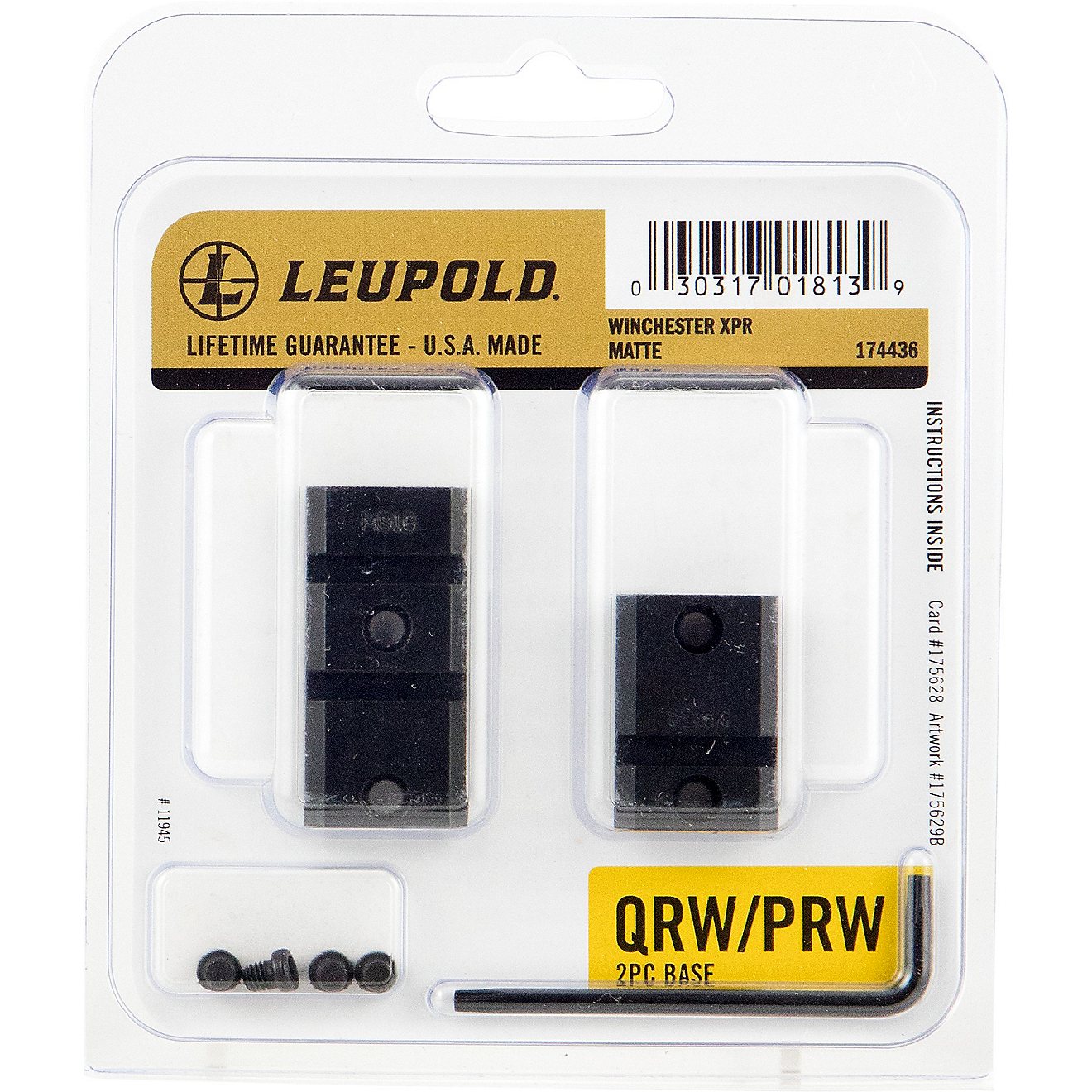 Leupold 174436 QRW Weaver Style 2-Piece Base for Winchester XPR Rifles                                                           - view number 1