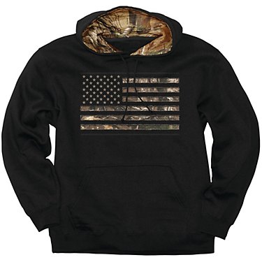 Buck Wear Men's Camo Stars & Stripes Hoodie
