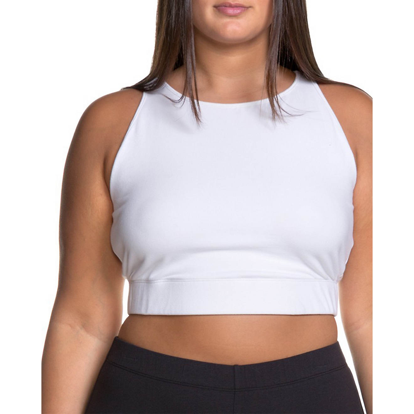 Soffe Women's Plus Size Curves Squad Crop Tank Top                                                                               - view number 1