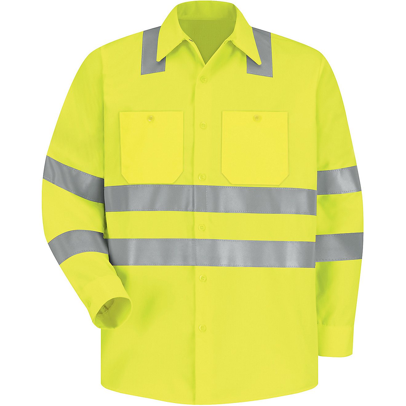Red Kap Men's Hi-Visibility Type R Class 3 Work Shirt                                                                            - view number 1