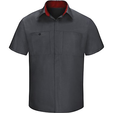 Red Kap Men's Performance Plus Shop Short Sleeve Shirt with OilBlok Technology