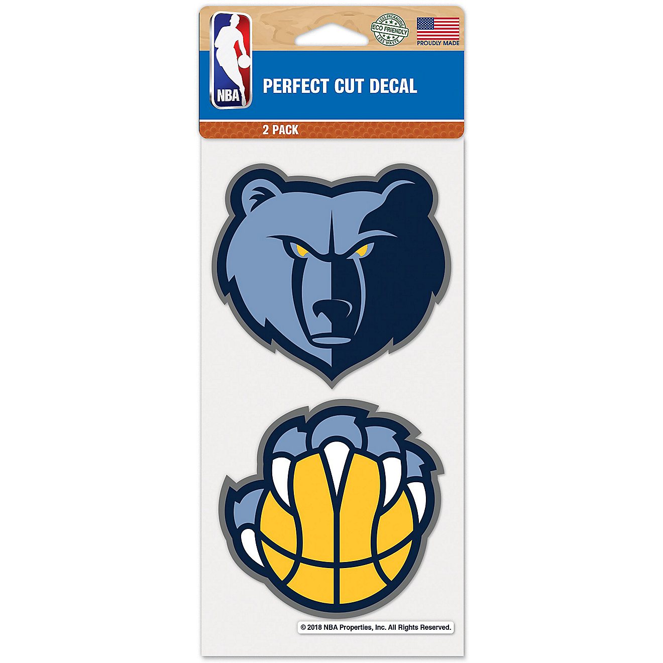 WinCraft Memphis Grizzlies 4 in x 8 in Decal 2-Pack                                                                              - view number 1