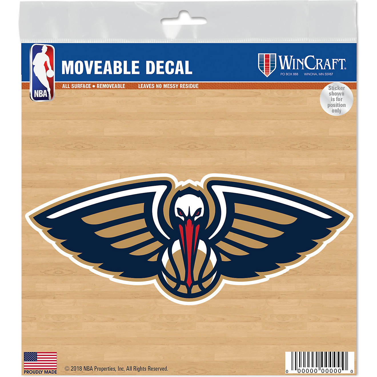 WinCraft New Orleans Pelicans 6 in x 6 in Decal                                                                                  - view number 1