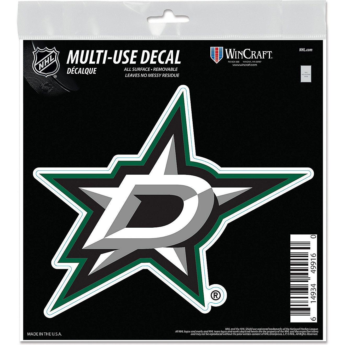 WinCraft Dallas Stars 6 in x 6 in Decal                                                                                          - view number 1