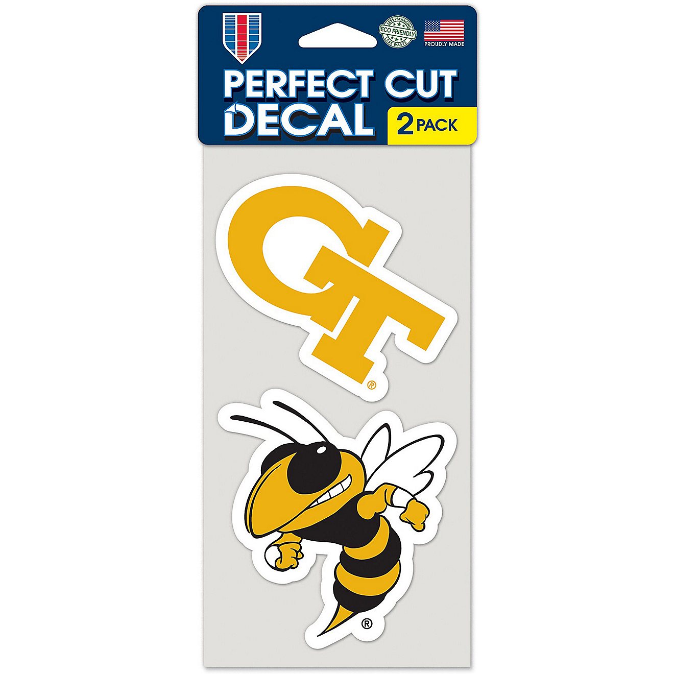 WinCraft Georgia Tech 4 in x 8 in Decal 2-Pack                                                                                   - view number 1