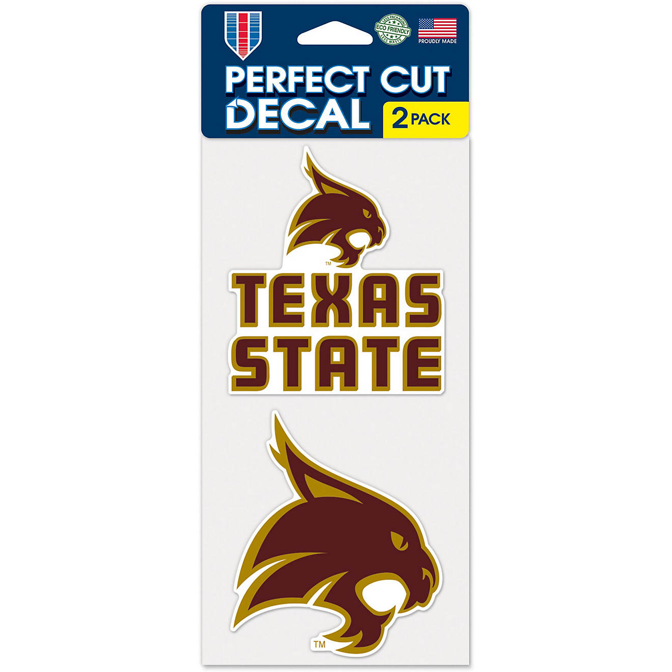 WinCraft Texas State University 4 in x 8 in Decal 2-Pack                                                                         - view number 1