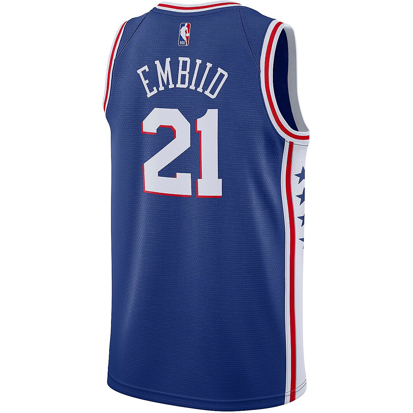 Nike Men's Philadelphia 76ers Joel Embiid 21 NBA Swingman Icon Edition Jersey                                                    - view number 1