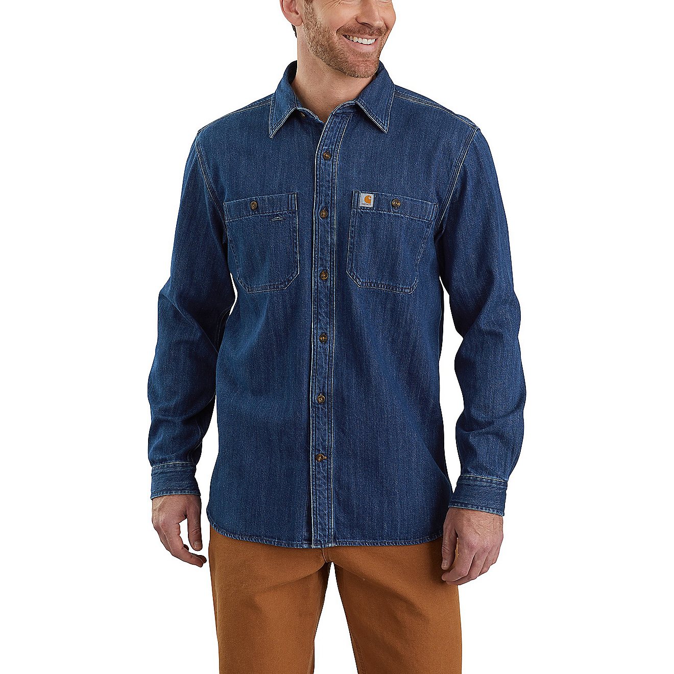 Carhartt Men's Denim Long Sleeve Shirt                                                                                           - view number 1