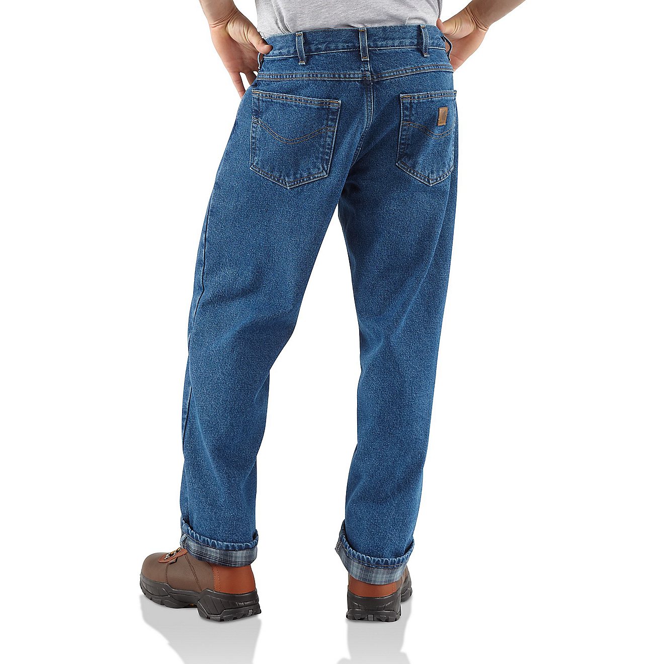 Carhartt Men's Relaxed Fit Straight Leg Flannel-Lined Jeans                                                                      - view number 2