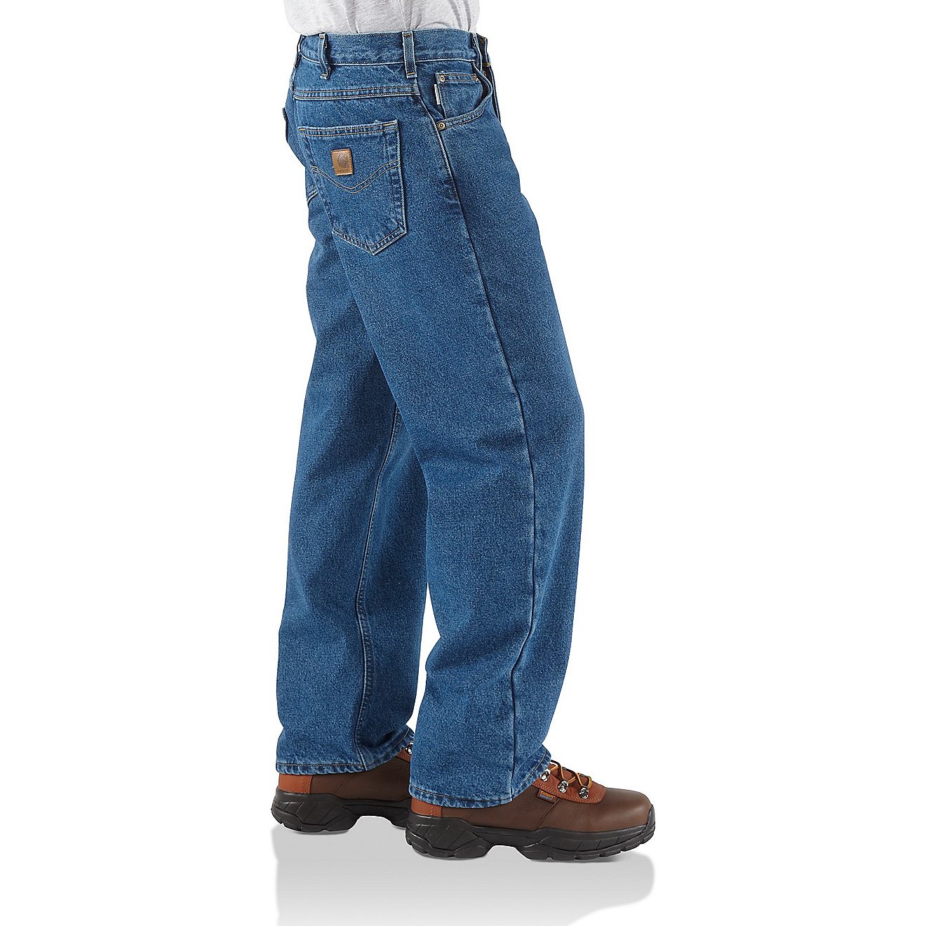 Carhartt Men's Relaxed Fit Straight Leg Flannel-Lined Jeans                                                                      - view number 3