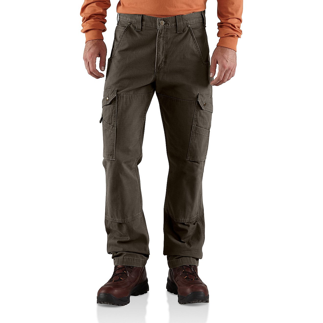 Carhartt Men's Cotton Ripstop Relaxed Fit Double-Front Cargo Work Pants                                                          - view number 1