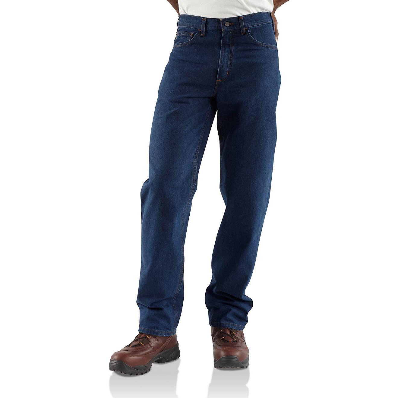 Carhartt Men's Flame-Resistant Straight Leg Relaxed Fit Jeans                                                                    - view number 1