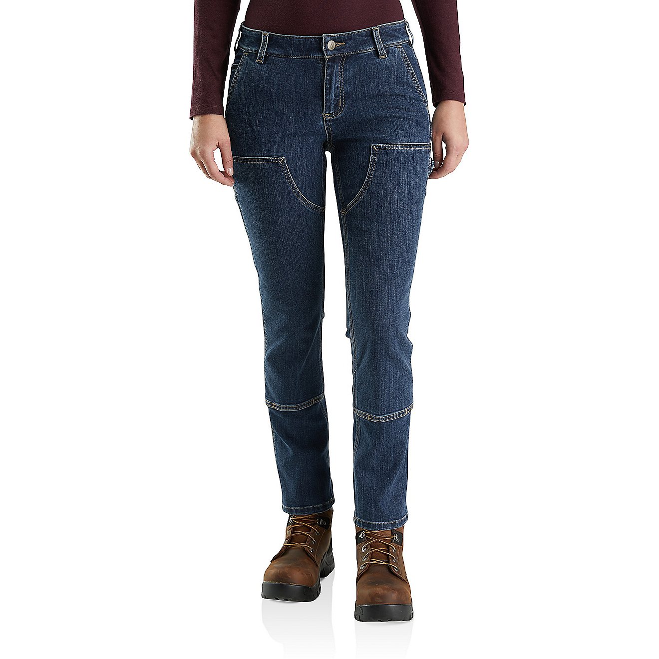 Carhartt Women's Double-Front Straight Fit Work Jeans                                                                            - view number 1