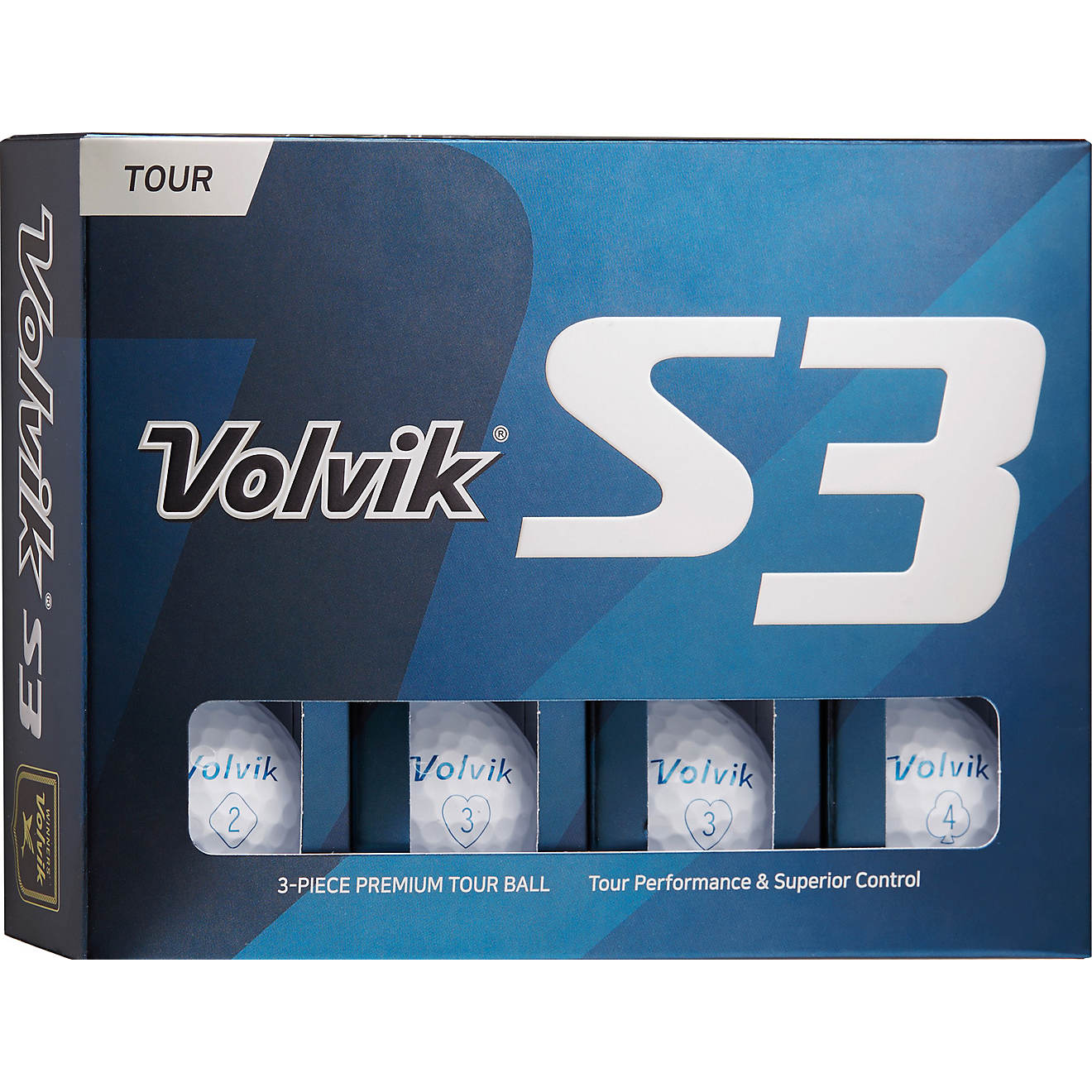 Volvik Tour S3 Golf Balls 12-Pack                                                                                                - view number 1